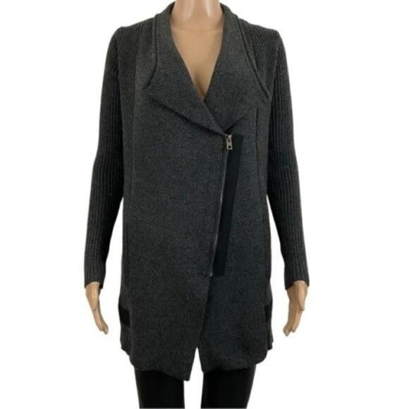 Athleta Thermolite Merino Wool Sentinel Sweater Coat gray size Small - Picture 3 of 10